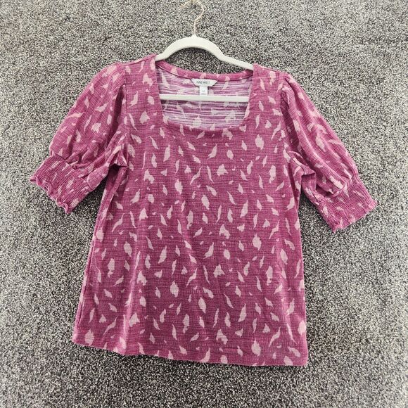 Nine West medium pink short sleeve blouse - Picture 1 of 8